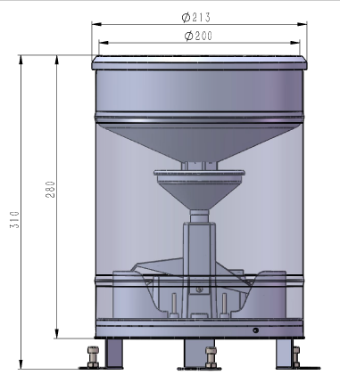 翻斗式雨量计_尺寸图_雨量监测