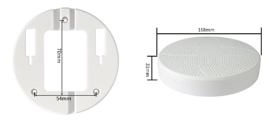 吸顶式多合一气体传感器_产品尺寸图