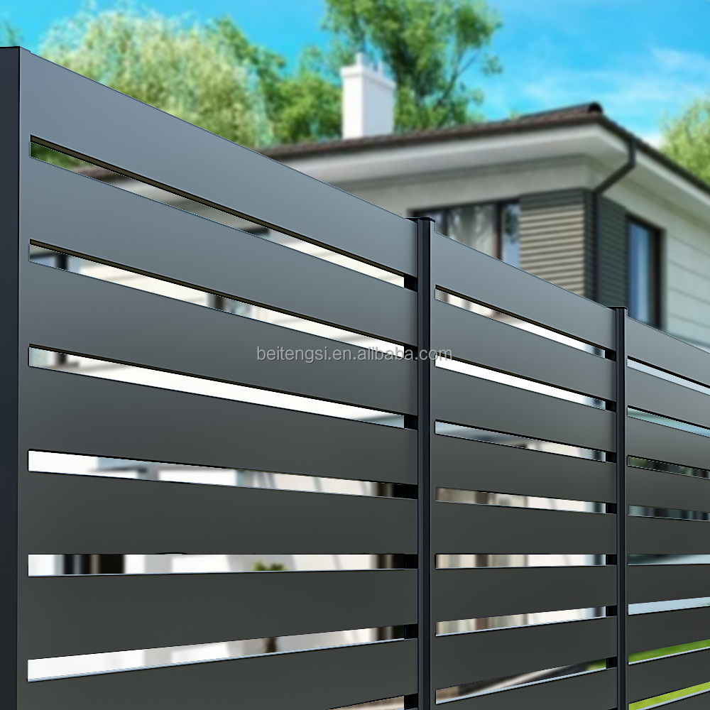 Heavy Duty Aluminum Horizontal Slat Fencing Screen Metal Garden Slat