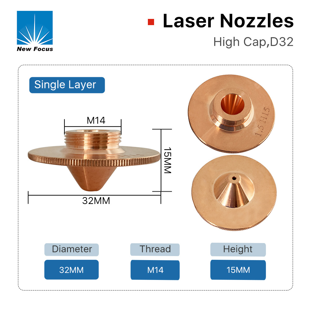 New Focus High Cap D H M Standard Laser Cutting Nozzles Nanjing