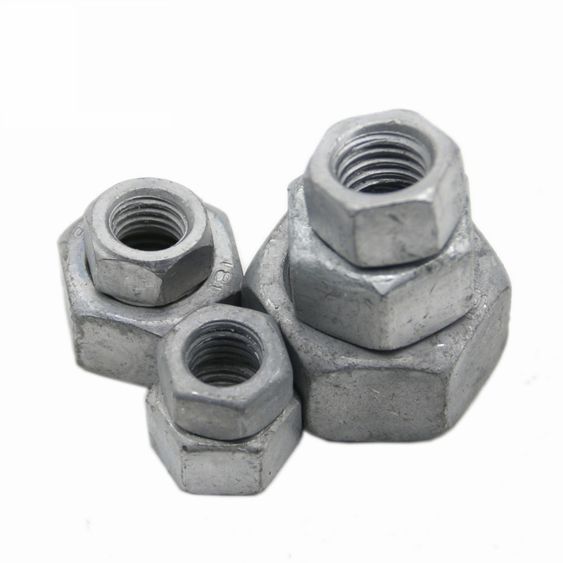 High Strength Grade Steel Hot Dip Galvanized Din Hex Nuts