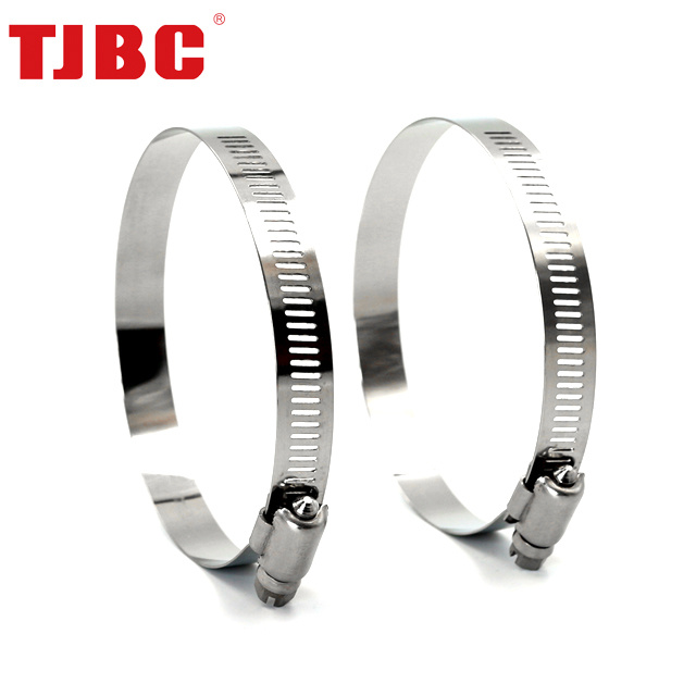 TJBC 316 Stainless Steel Perforated American Type Hose Clamp Worm Gear