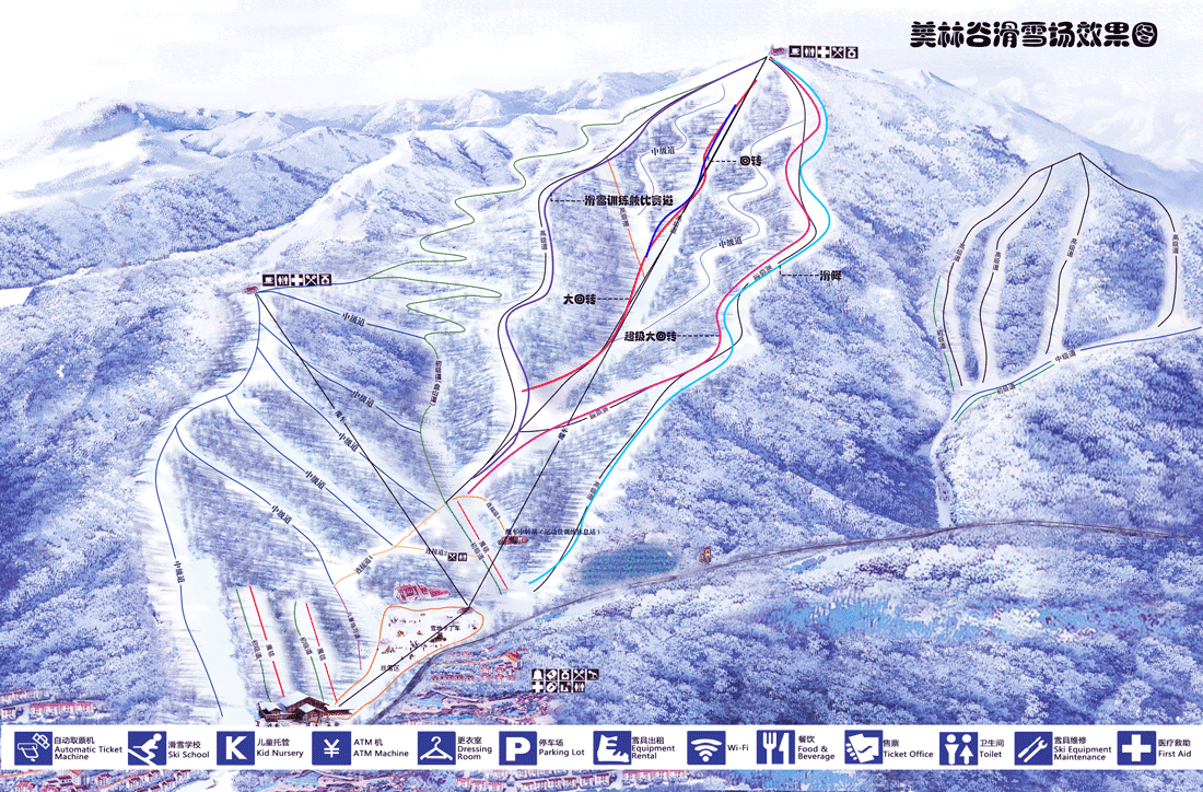 美林谷滑雪場——全國第十四屆冬運會高山滑雪比賽項目場地