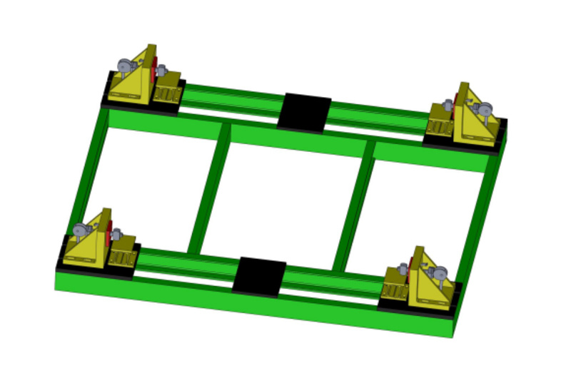 Container end frame welding platform