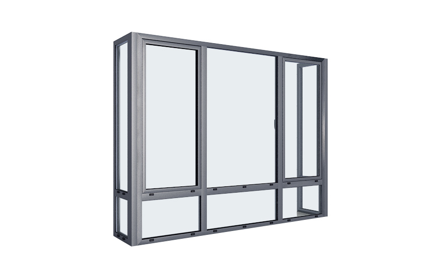 60 series broken bridge insulation LOW-E glass casement window