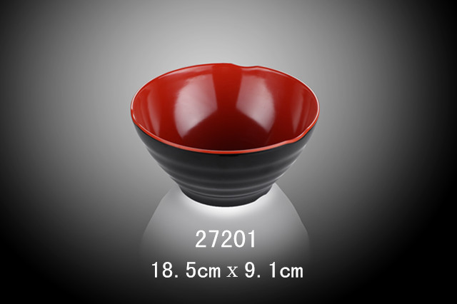 7.2寸異形麵碗（雙色紅和黑）