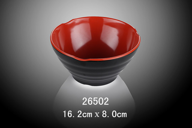6.5寸異形麵碗（雙色紅和黑）