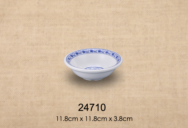 4.7寸油碟碗（白色青花）