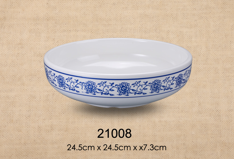 10寸大湯碗（白色青花）