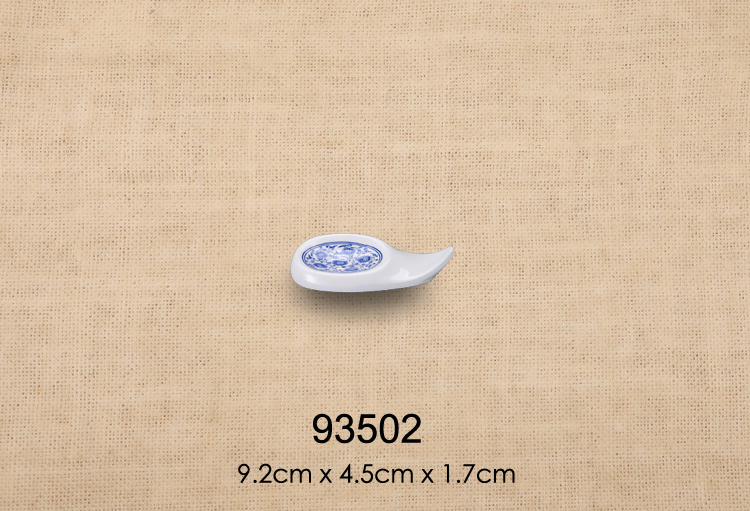 異型筷子架（白色青花）