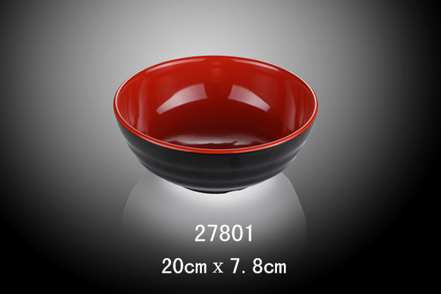 7.8寸螺紋碗（雙色紅和黑）