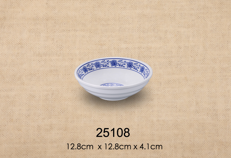 5.1寸螺紋油碟碗（白色青花）