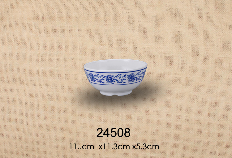 4.5寸平麵碗（白色青花）