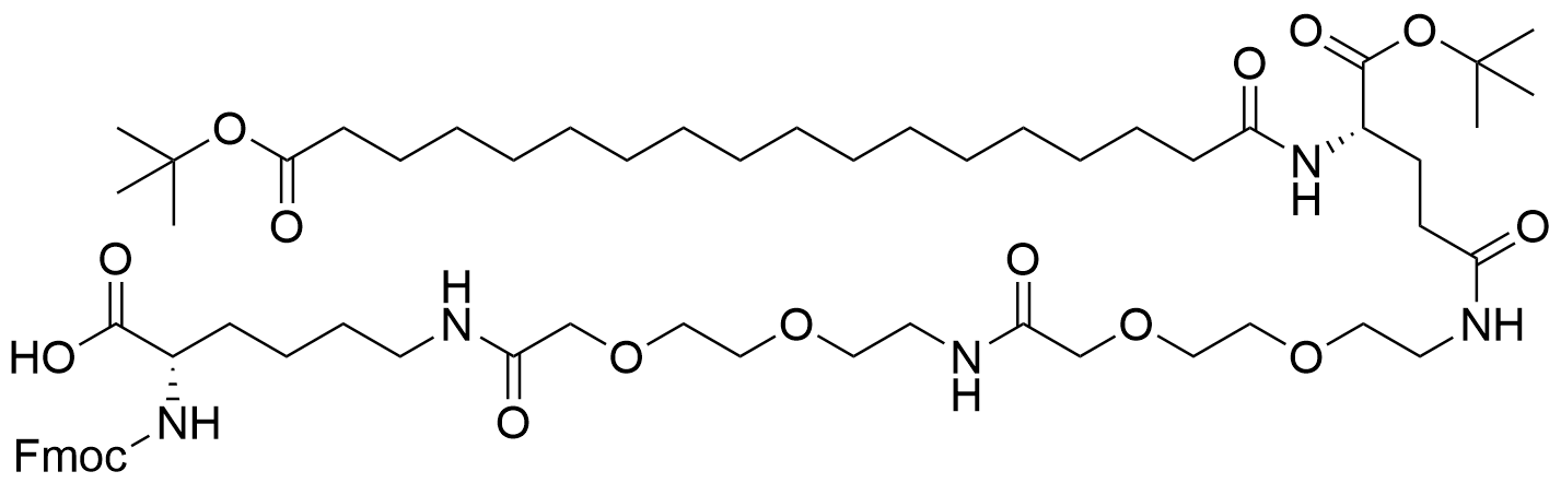 Fmoc-Lys(tBuO-Ste-Glu(AEEA-AEEA)-OtBu)-OH