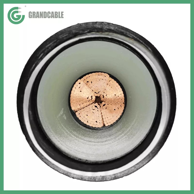 132kV Single Core 800sqmm Copper Conductor XLPE Insulated Corrugated