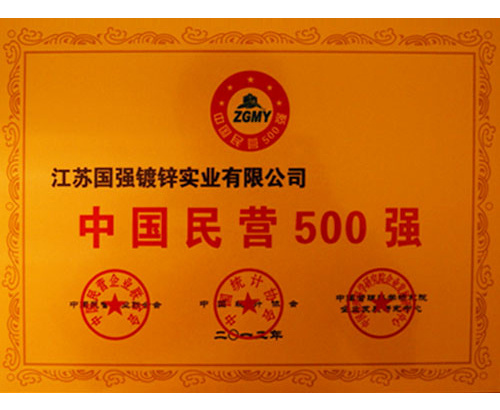 2012年度中国民营500强