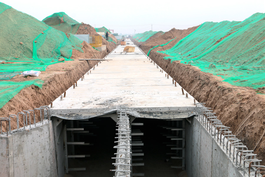 Qinhan New city municipal underground integrated pipe corridor project