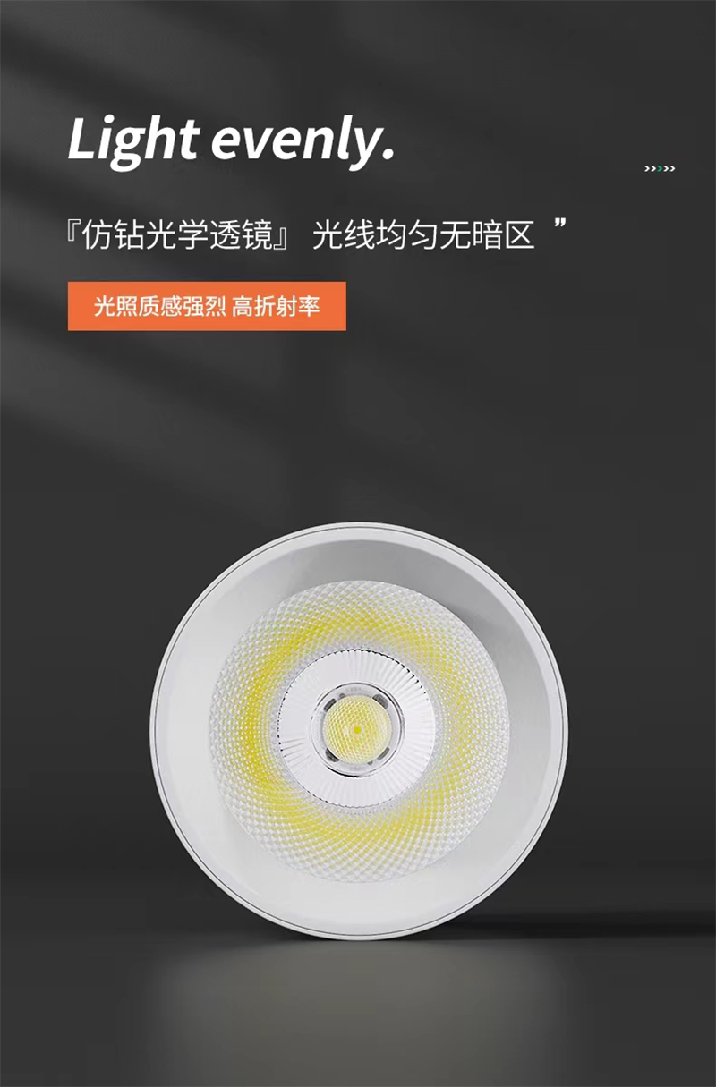 HUALI Anti Glare Adjustable 360 Degree Aluminum LED Spot Light Ceiling