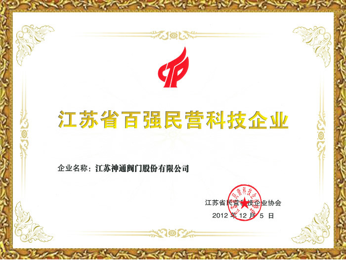 江苏省百强民营科技企业