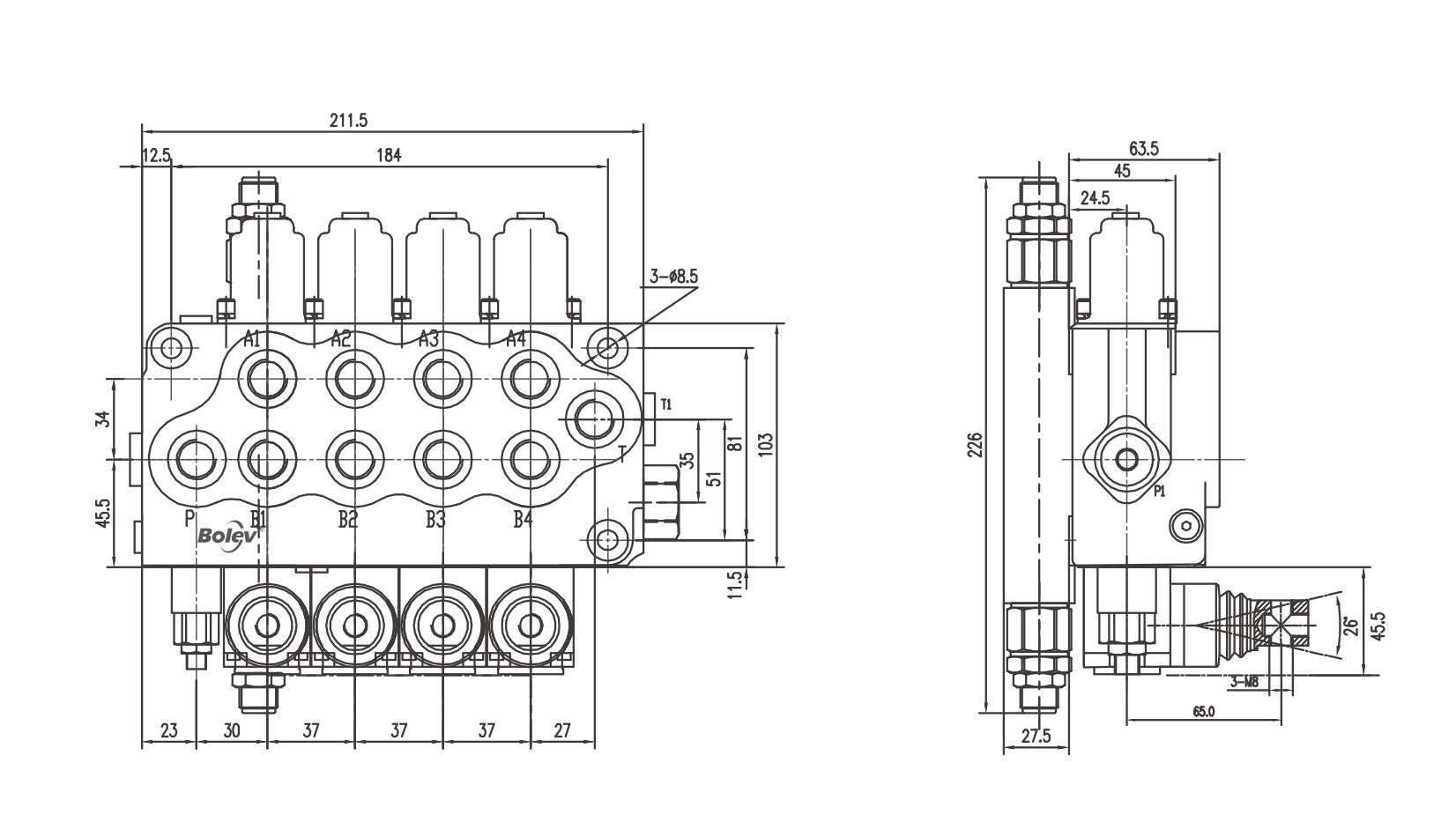 Sd Series Monoblock Electric Hydraulic Directional Hydraulic Control