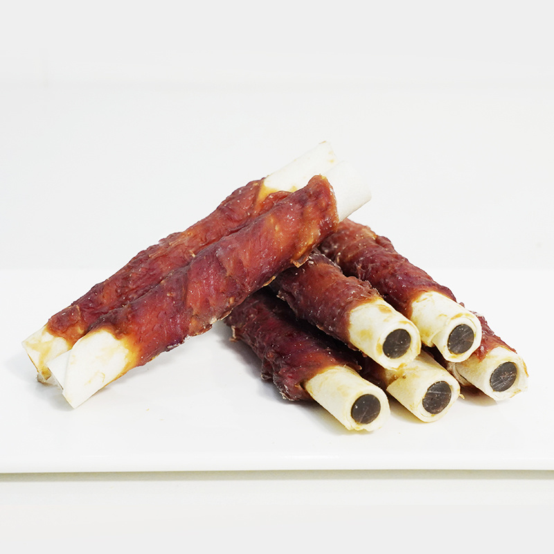 鴨肉夾心牛皮卷