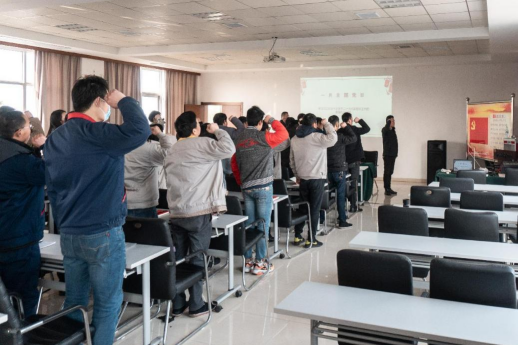 湖北pp电子网站月度党支部党员大会