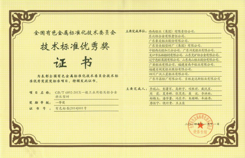 技術(shù)標準優(yōu)秀獎