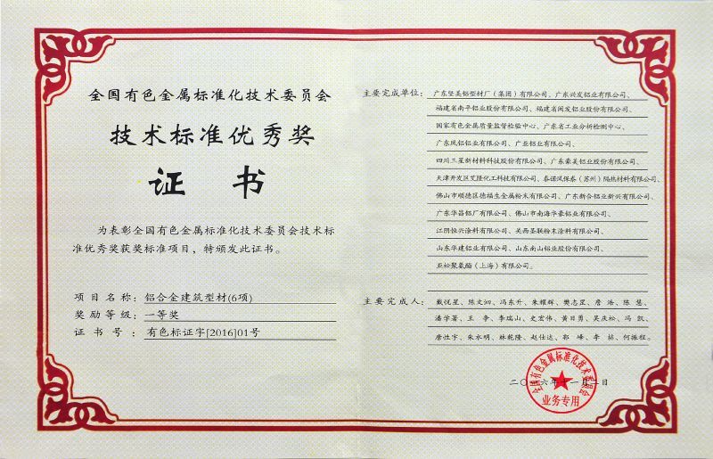 技術(shù)標準優(yōu)秀獎