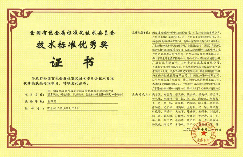 技術(shù)標準優(yōu)秀獎