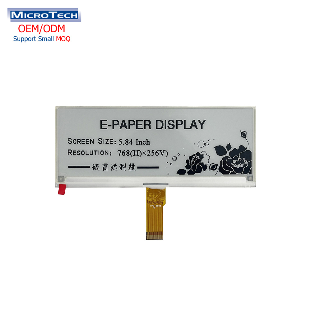 Custom OEM New Product Ultra Thin Low Power 5.84 inch E-paper E-ink LCD Module Display Electronic Label for Price Tags