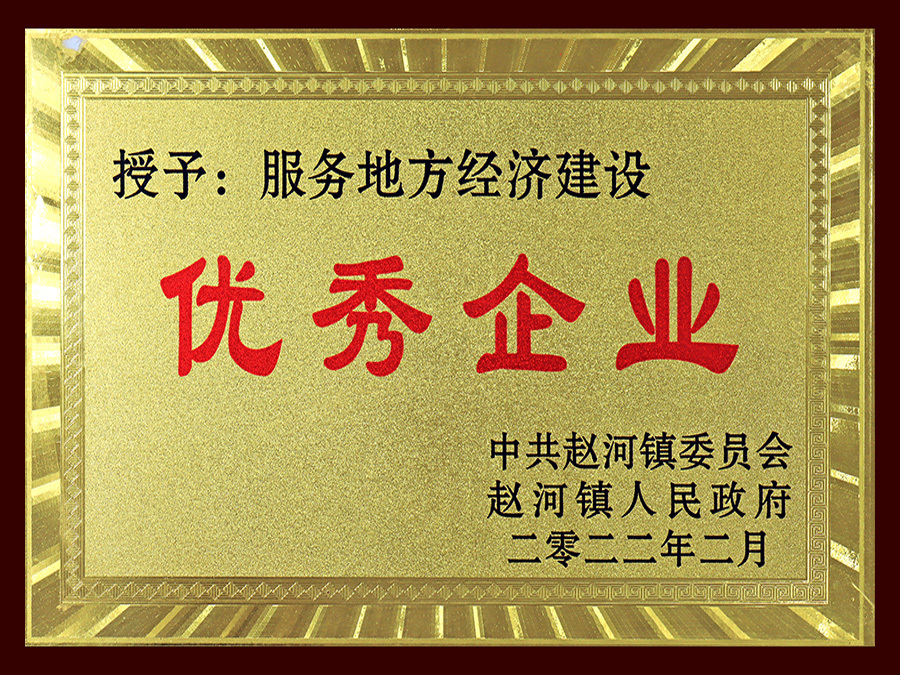 2022年服務(wù)地方經(jīng)濟(jì)建設(shè)優(yōu)秀企業(yè)