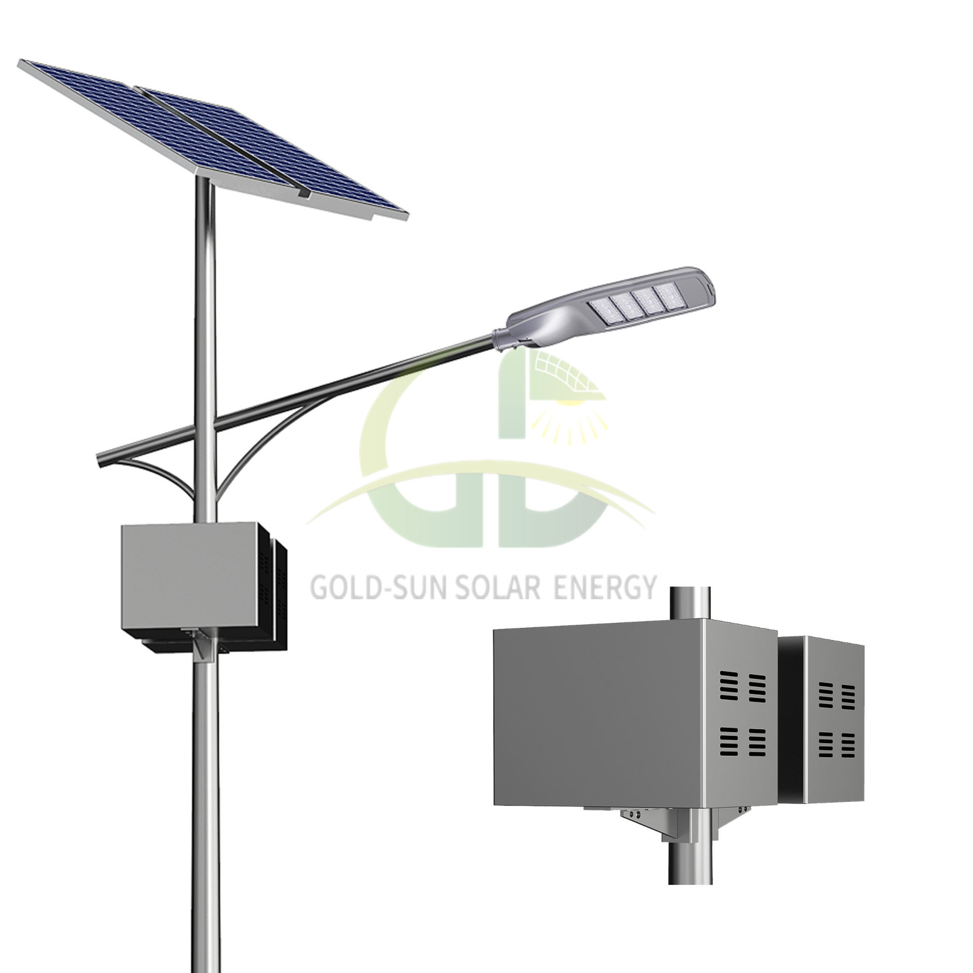 Solar street light with deals pole and battery