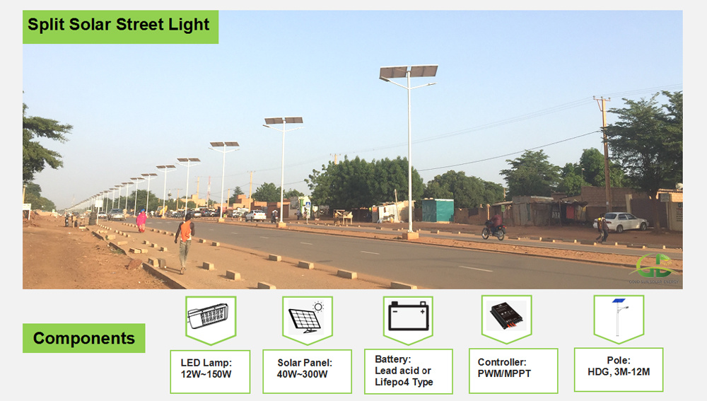 IP68 170lm/W High Power LED All in One Solar Street Light 150W Lamp Lights  Lighting