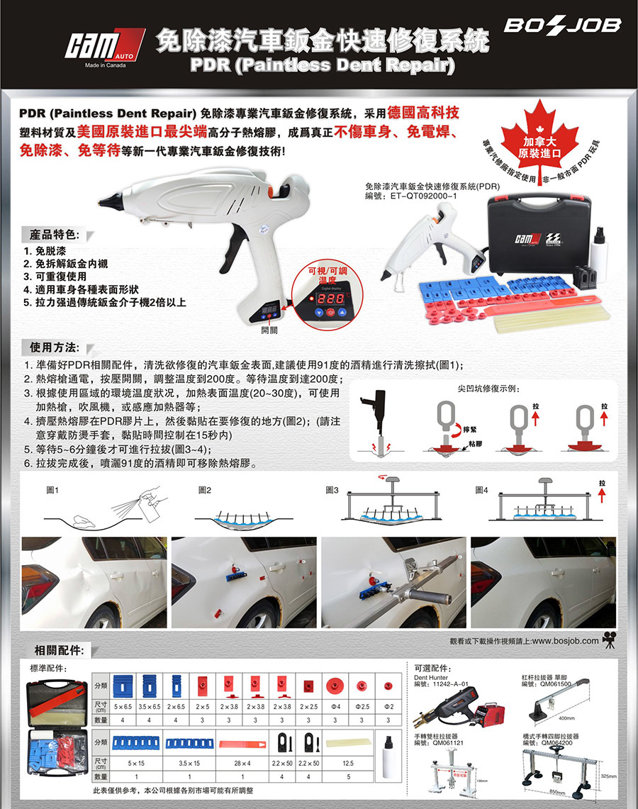 免除漆汽車鈑金快速修復系統