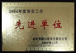 2004年12月，银丰富苑被评为桥口区2004年度保安工作“先进单位”