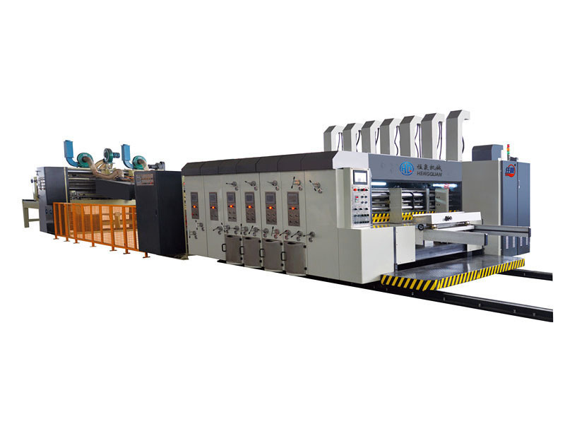 高速全自動紙板印刷開槽模切粘釘一體機