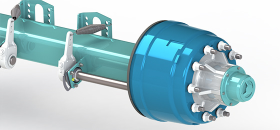 Maintenance-free drum brake shaft