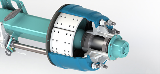 Maintenance-free drum brake shaft