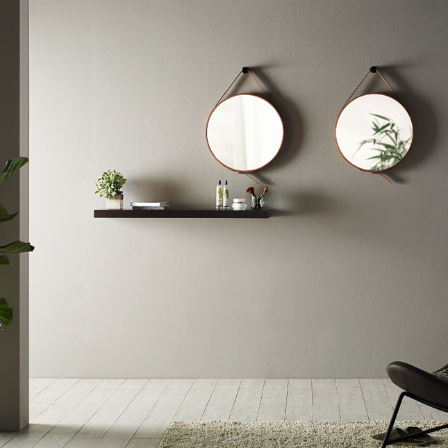 Small bathroom leather belt mirror for sale