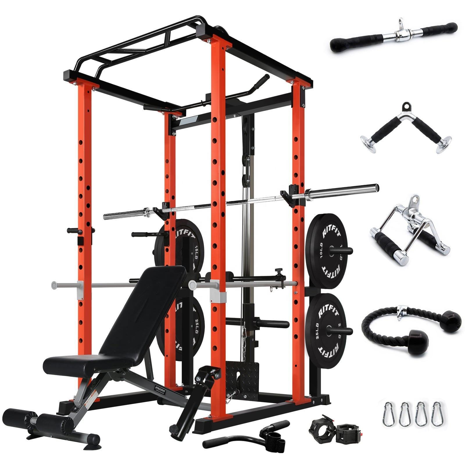 Manufactory Power Cage Home Gym Package Custom Multi Functional Strength Machine squat rack With Lat Pulldown Cable Crossover