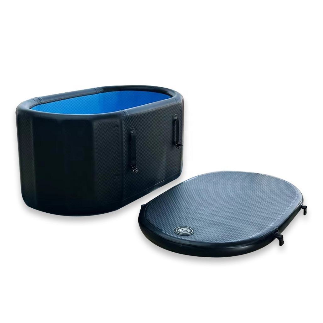 Inflatable Ice Bath with Cover for Cold Water Therapy Training for Ice Baths and Soaking Portable Tub 10cm Thickness
