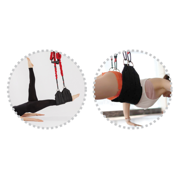 a conventional non-elastic sling trainer and a dynamic sling trainer that offers lots of elasticity.