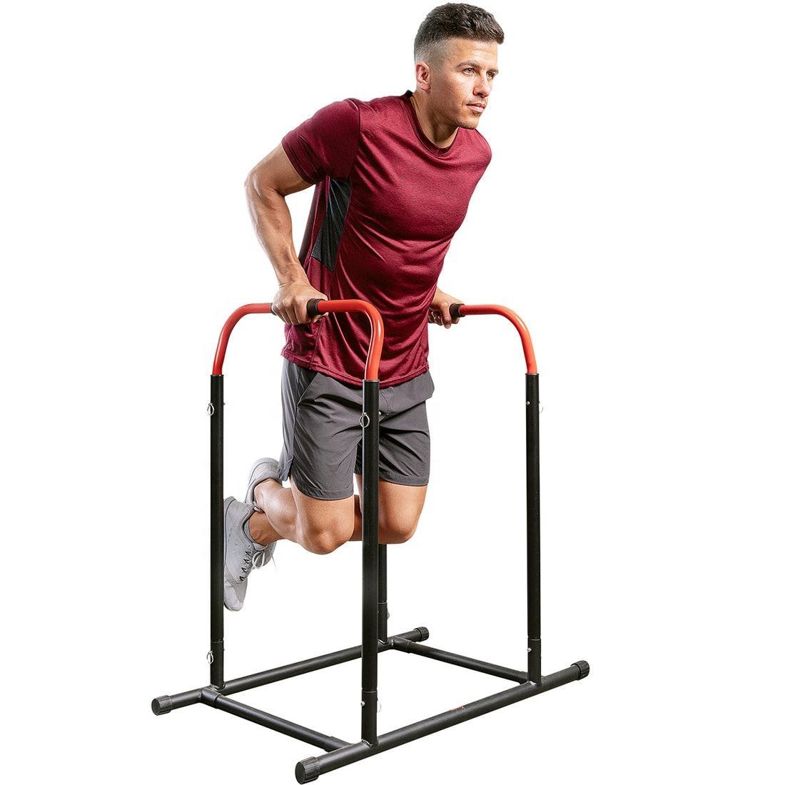 Manufactory Adjustable training pull up dip station dips stand bar Fitness Workout Station Stabilizer Parallette Push Up