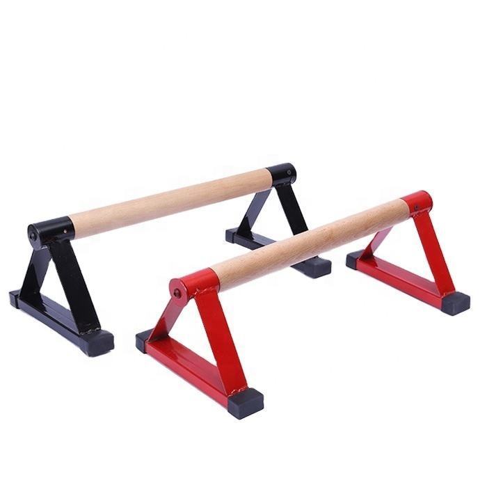 Wooden Parallettes Bar Home Gym Exercise Equipment Push Up Stand Bar Beech Wooden