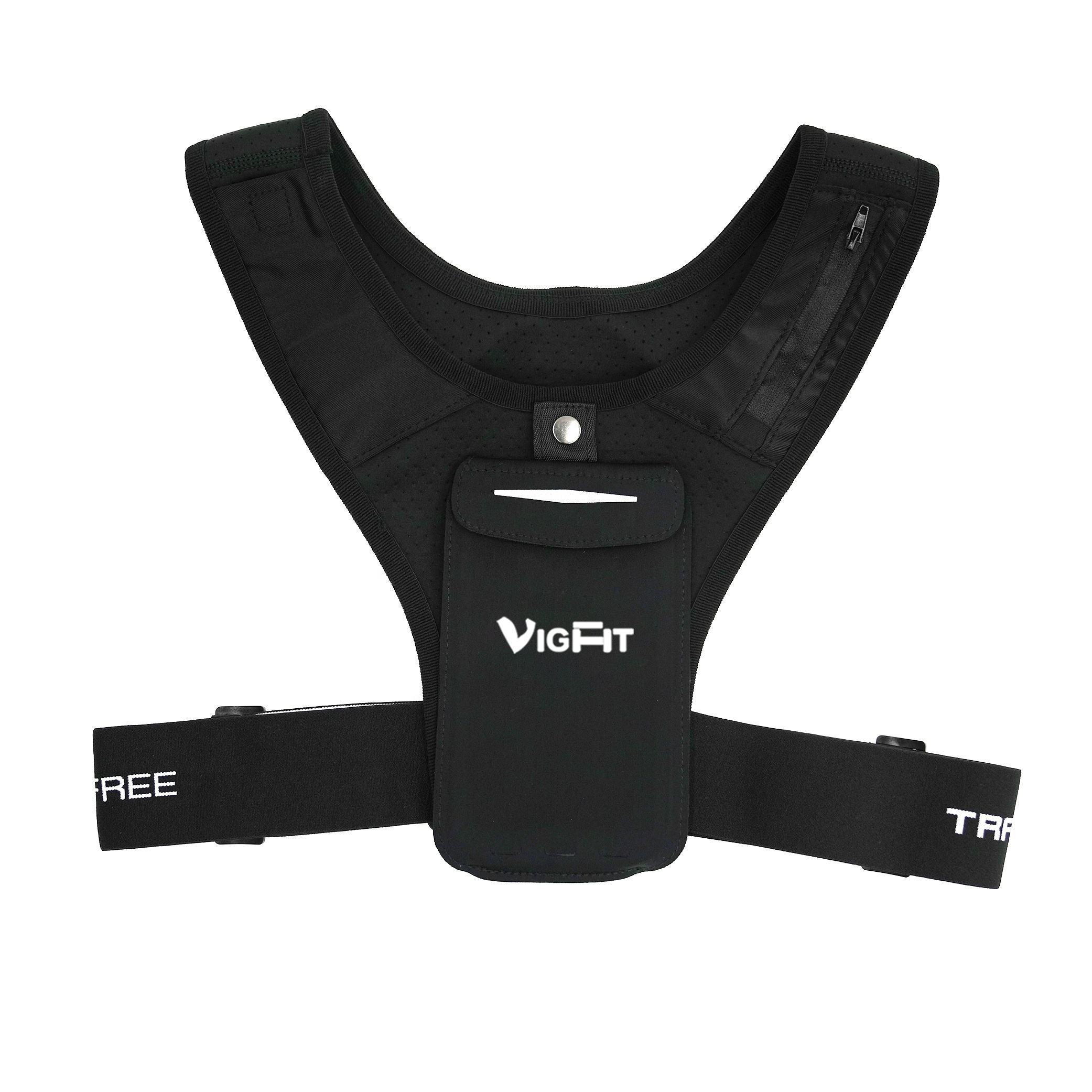 Adjustable Waistband Running Training Reflective Vest Running Vest Chest Phone Holder
