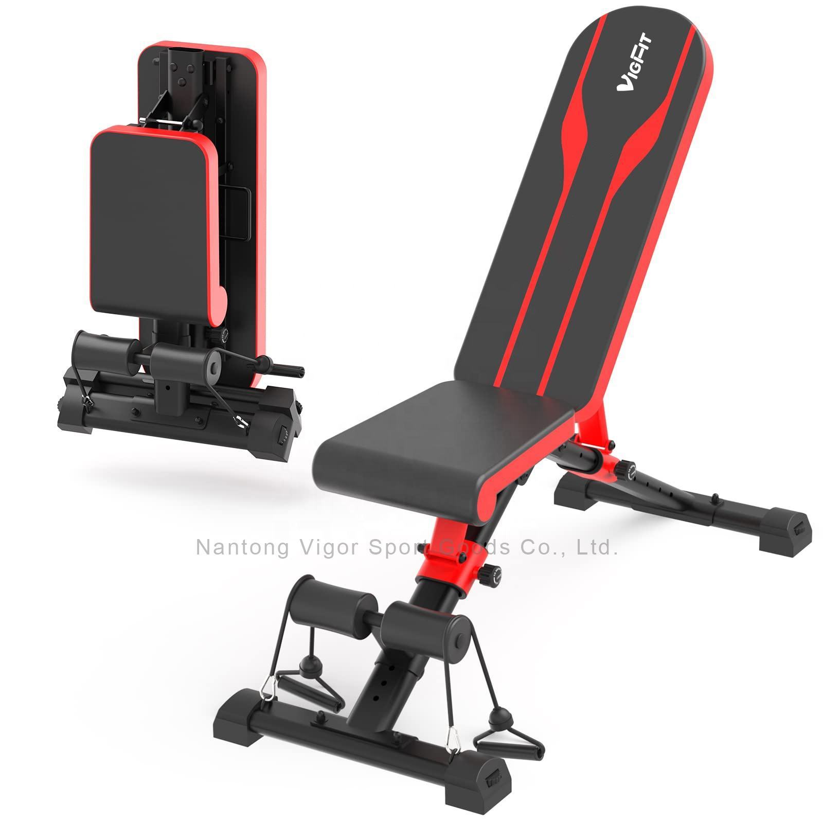 Foldable Workout Weight Bench Exercise Bench Press for Home Use Strength Training Bench for Body Fitness Adjustable