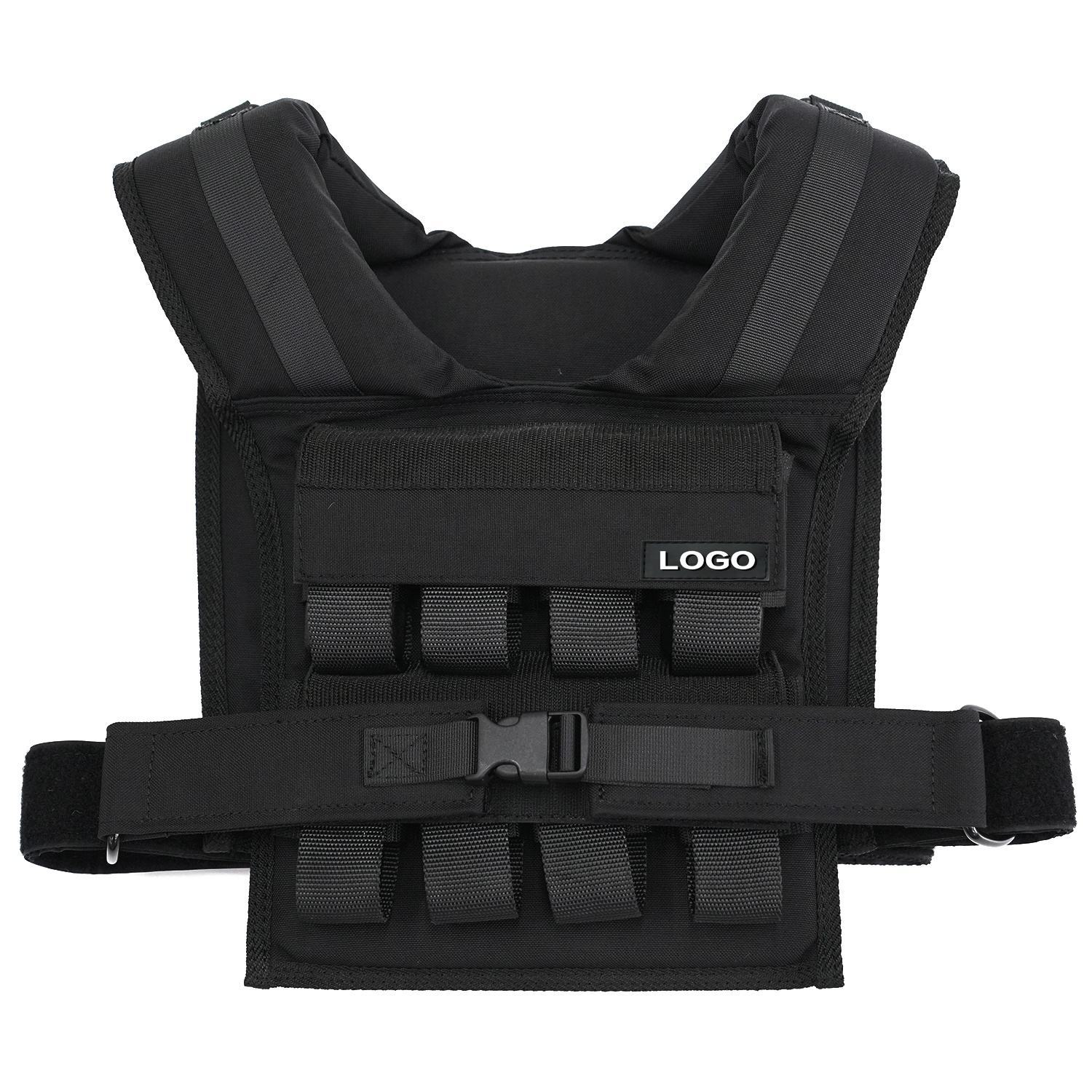 Black Weight Vest Plate Wholesale High Quality Custom Adjustable Fitness Weighted Vest for men training 10kg 12kg 16kg 20kg 30kg