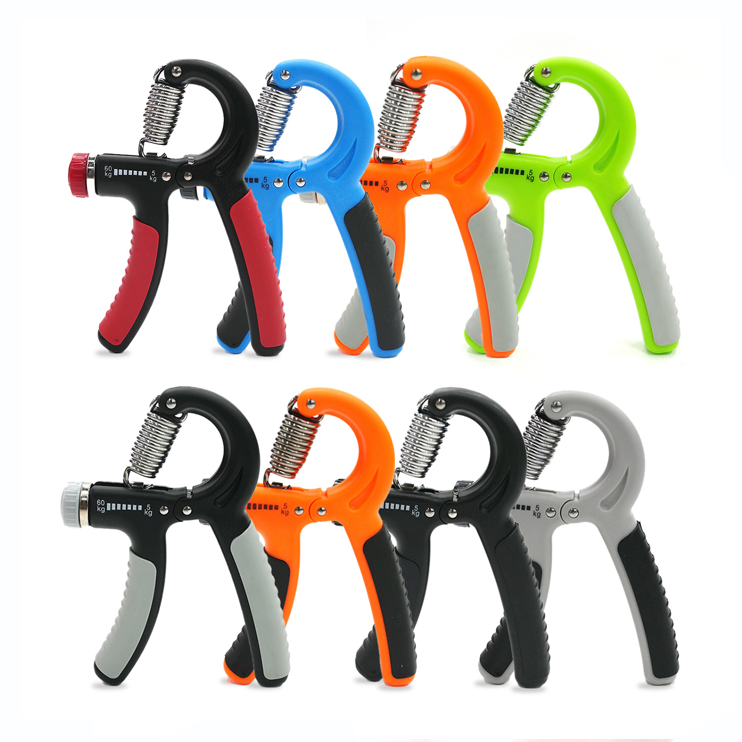 Adjustable 5 to 60kg Finger Hand Grip Exerciser Strengthener Fitness Apparatus for Relaxing Arm Muscles