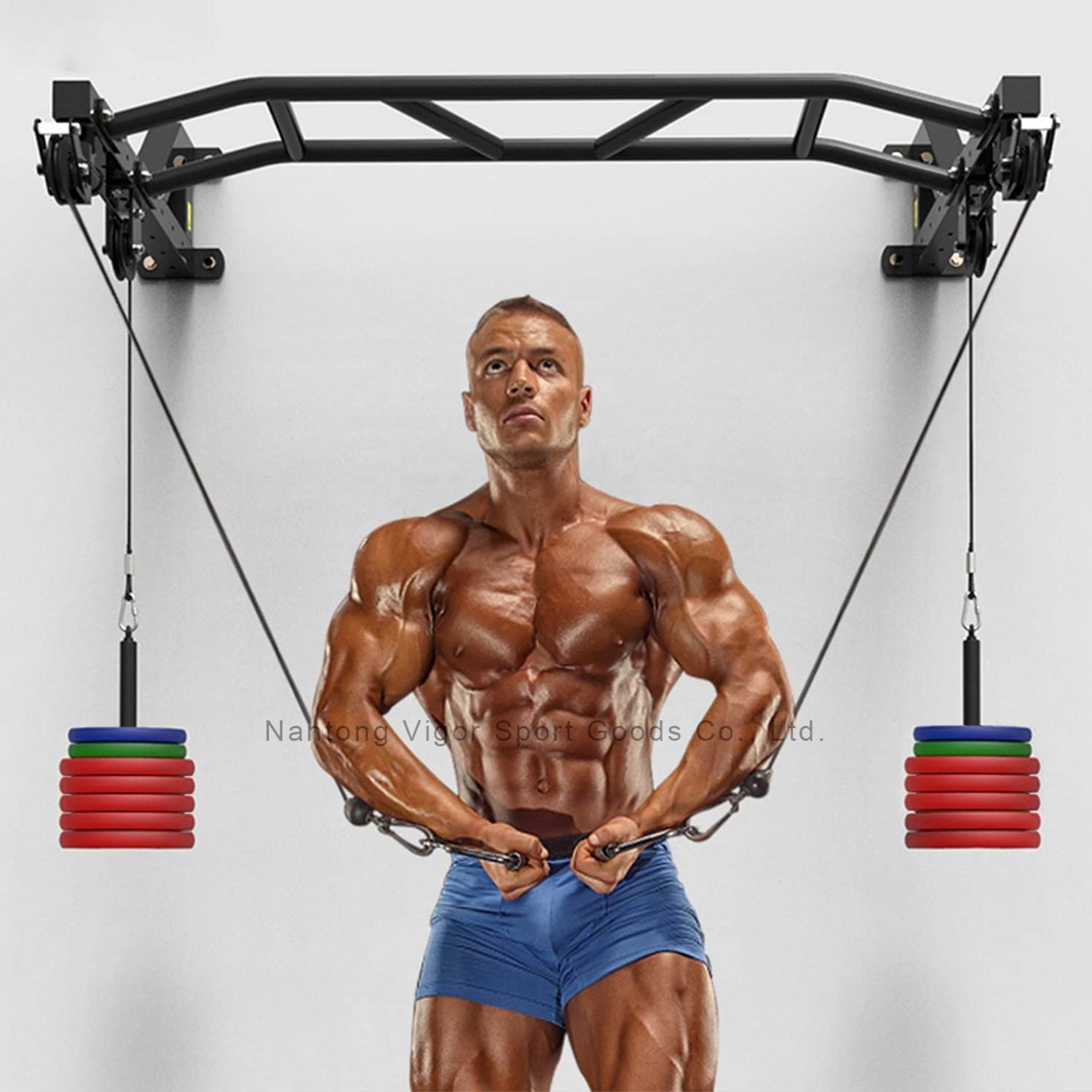 Multifunction wall mounted Pull up bar Home gym pulley block single parallel Rally Sports Equipment Double Cable Machine