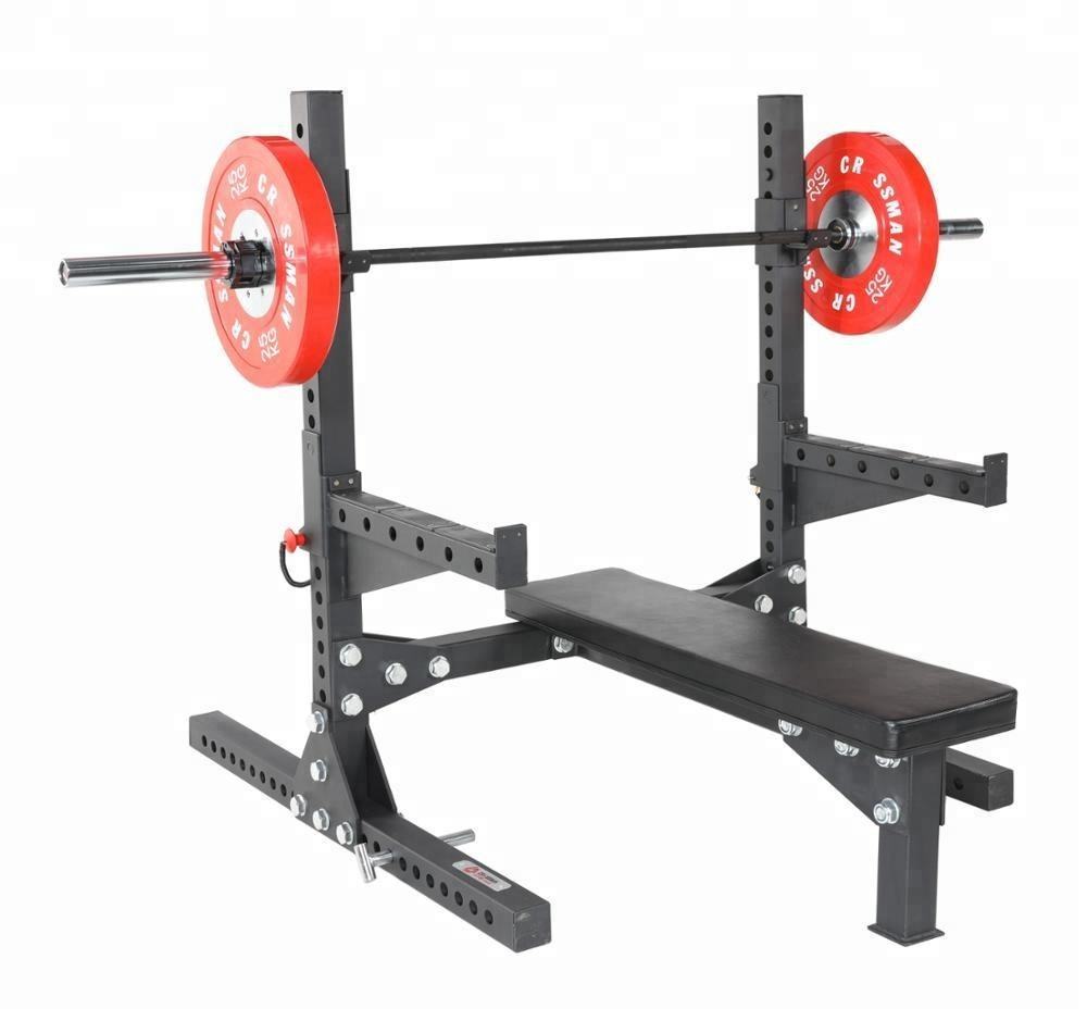 Stable Cross Fit Power Rack WeightLifting Strength Flat Bench Without Plate fitness bench